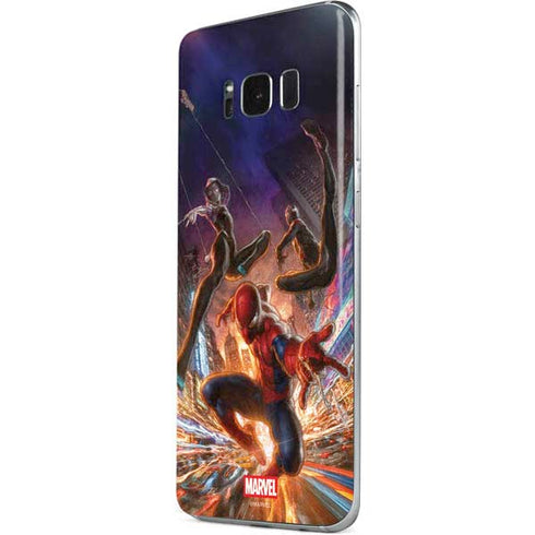 Marvel Spiderman Group Wall Galaxy S8 Plus Skin